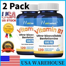 500mg Vitamin B1 Thiamine - High Potency Thiamine Vitamin B1 Extract - Vegan