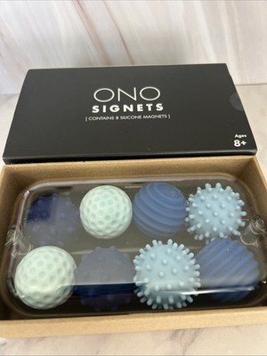 ONO Signets & Sigbits   Silicone-coated Textured Spheres, weighted/magnetic Blue