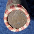 ROLL OF WHEAT CENTS WITH SOME INDIAN HEADS 1887 & 1899