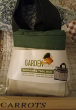 NEW Canvas Gardening Tool Bag 16 Wooden Plant Markers..Great Gift Idea!