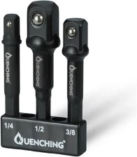 3-Pcs 3 Inch Impact Grade Socket 3-Pcs, 3" Extension set, Black 