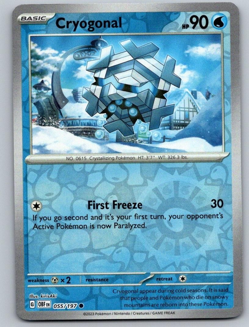 Pokemon TCG Obsidian Flames - Cryogonal 055/197 Reverse Holo