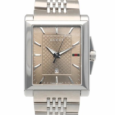 Gucci G-Timeless Rechteck Uhr Edelstahl Quarz Herren aus Japan