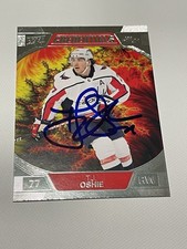T.J. TJ Oshie Signed Card UD Upper Deck Credentials JSA COA IP Auto Capitals a