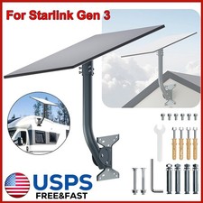 Starlink Gen 3 Mount, 180  Adjustable, Heavy-Duty Metal, Gray, Wall/Roof Mount