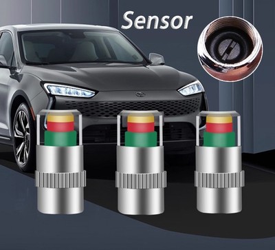 Auto Reifendruckanzeiger Ventilkappen Drucksensor Überwachung Alarm 3 Farbe
