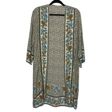 Unbranded Kimono Cardigan Women One Size Multicolor Floral Boho Open Front Layer