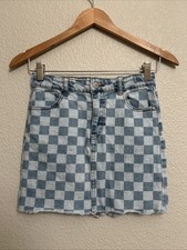 NEW Art Class Girls Jean Skirt Stretch Coastal Cottage Preppy Retro Grunge L