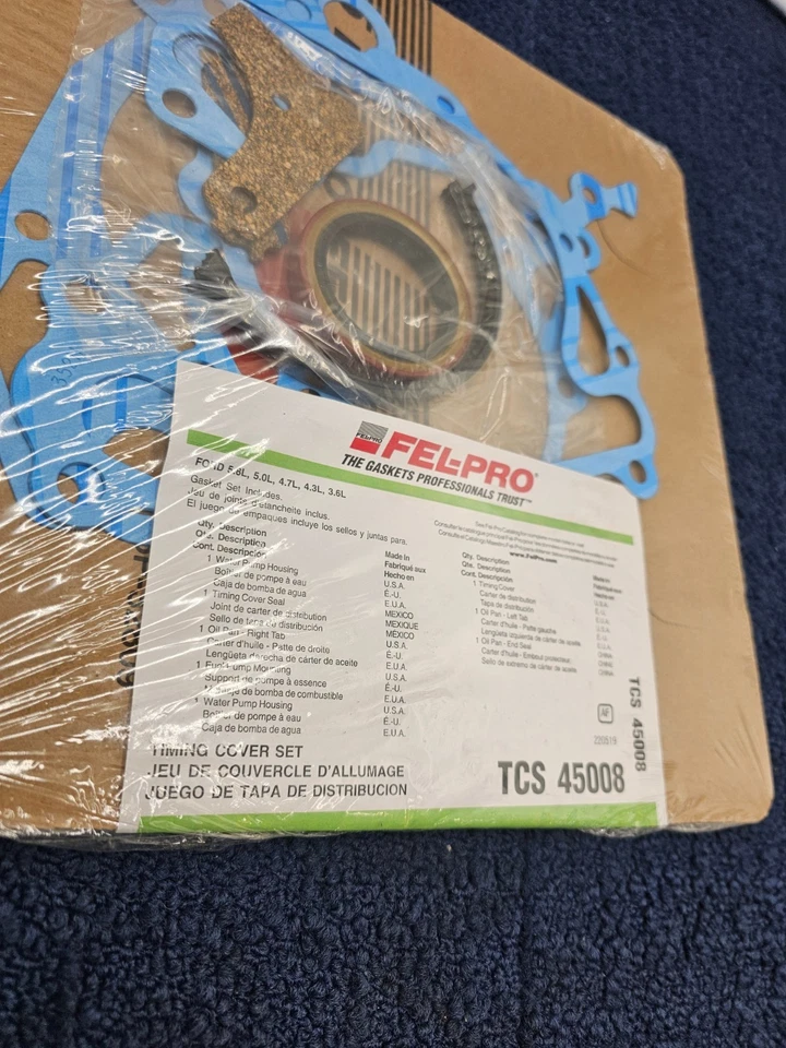 Junta de cubierta de distribución Fel-Pro TCS 45008 para Ford Bronco E-100 Econoline 1978 Foto 3 de 4