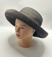 Patricia Underwood Vintage Corded Leather Women  s Hat Brown