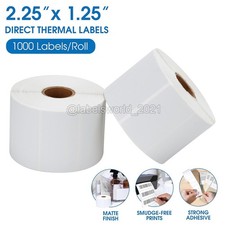 2.25"x1.25" Direct Thermal Barcode Labels For Zebra LP2844 2842 1000 Labels/roll