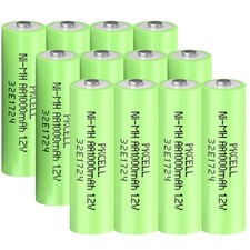 12x AA Rechargeable Batteries 1.2V NIMH 1000mAh Double A Cell for Garden Lamps 1.33 per gallon