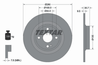2X Bremsscheibe Hinterachse FüR Fiat Mazda Abarth 124 Spider MX-5 RF Targa IV
