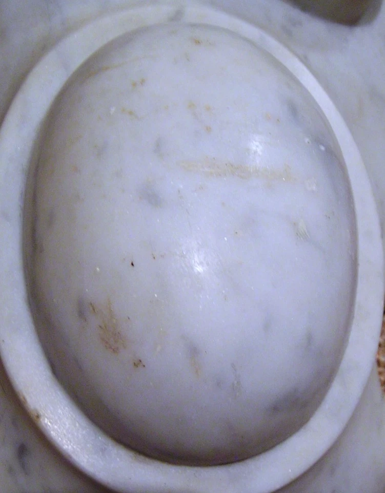 Antique Carved White Marble Keystone Architectural Salvage 8.5" X 10" - Image 4 of 4