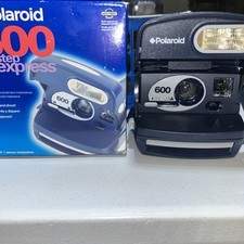 Vintage Polaroid 600 Instant Film Camera Blue Tested