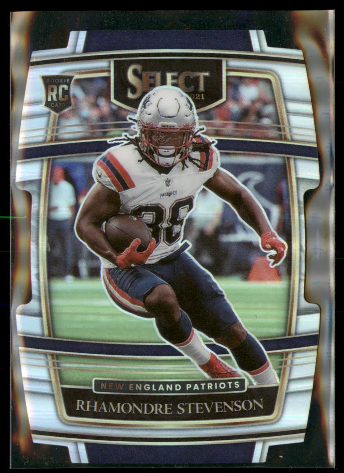 2021 Select Concourse Rookie Rhamondre Stevenson #75 Silver Prizm Die-Cut (RC)