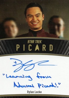 Star Trek Connections: Dylan Locke 'Learning from Picard' Inscr Autograph Card