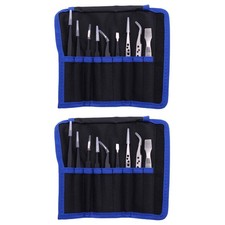 18 Pcs Tweezers Set Stainless Steel -Static Tweezers for Electronic Mobile4644