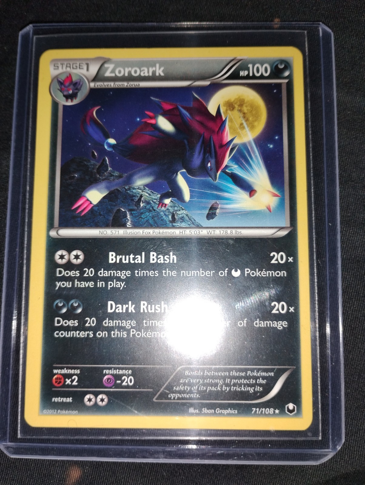 Pokemon Zoroark NM 71/108 Dark Explorers Regular Card