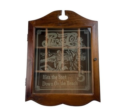 Vintage Wooden Pepsi Cola Display Case “Hits The Spot Down On The
