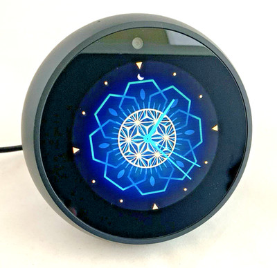 Amazon Echo Spot 2018 VN94DQ Smart Alarm Clock Alexa Black w/ Power Adapter