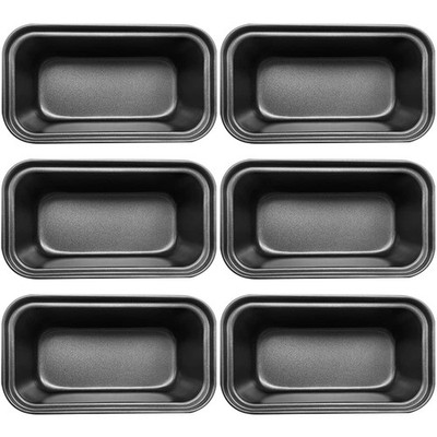 Zddaoole 6 PCS Mini Nonstick Carbon Steel 6.2 x 3.2 x 1.7 inches, Black 