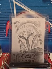 2025 Topps Star Wars Hyperspace Sketch Mandalore by Rutvig Vaid