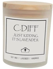 Candle, Funny Nurse Gift for Women, Rn Gifts for Nurses, Smells Like C. Diff