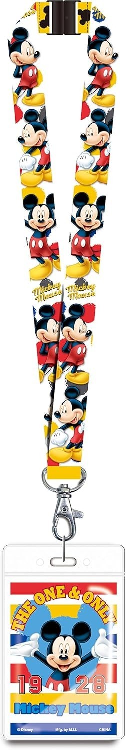 Mickey Mouse Lanyard One & Only + Breakaway Feature + ID card holder NWT