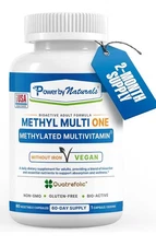 Power By Naturals Methyl Multi One Iron Free Methylated Multivitamin 60 Capsules