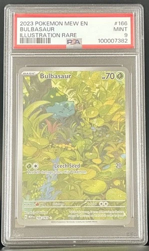 Pokemon Bulbasaur SV: 151 #166/165 Illustration Rare Holofoil English PSA 9