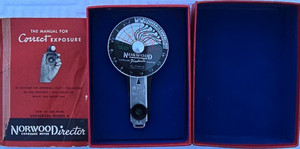 Norwood Flashrite Analog Exposure Meter w/ Case & Norwood Director Manual