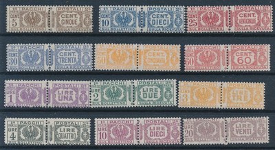 1945 ITALY RSI LIEUTENANCY TAX MARKER 11 STAMPS MNH F/4895