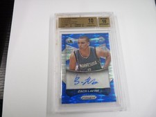 2014-15 PANINI PRIZM ZACH LAVINE BLUE PULSAR PRIZM AUTO RC BGS 10