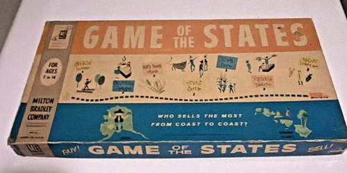 VTG Milton Bradley Game of the States Board Game 1960