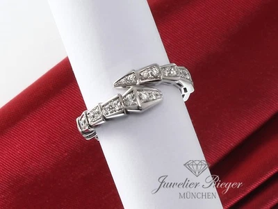 Bulgari Ring Serpenti Viper Weissgold 750 Diamanten Gr S 2021 354707 Gold - Bild 1 von 4