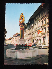 Bern Switzerland Simsonbrunnen Vw Split Window Beetle Bug Vintage Postcard
