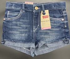 Levi's Girls Shorty Short Trinity Size 6X Adjustable Waist Children Denim New