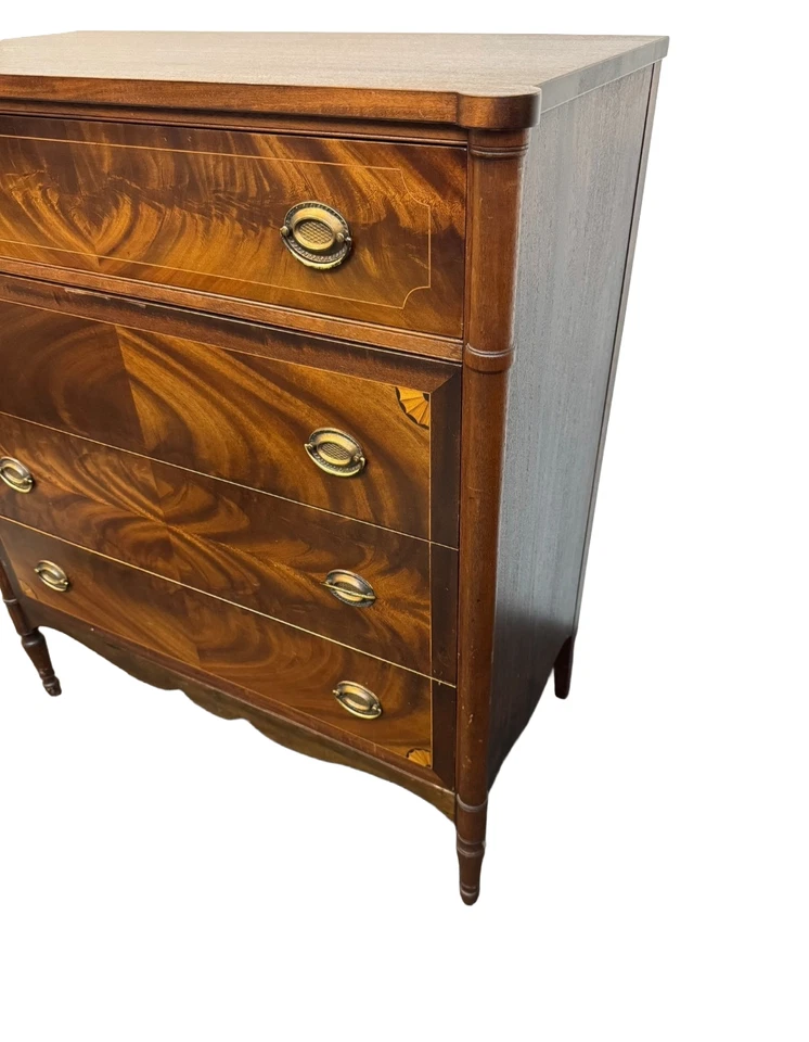 Cajonera vintage John Widdicomb caoba - Cómoda con 4 cajones, alrededor de 1940 Foto 2 de 4