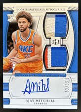 2024-25 National Treasures Ajay Mitchell Rookie Auto Dual RC Patch #/99