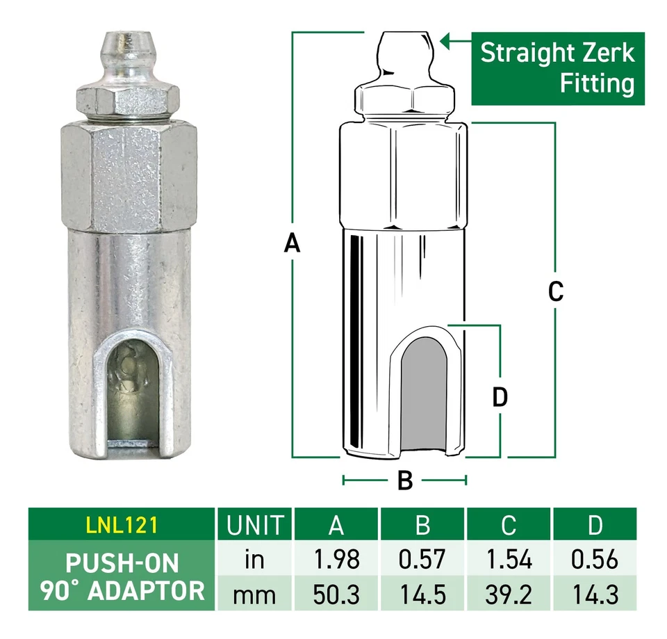 LockNLube Push-On 90° Grease Coupler - Image 3 of 4