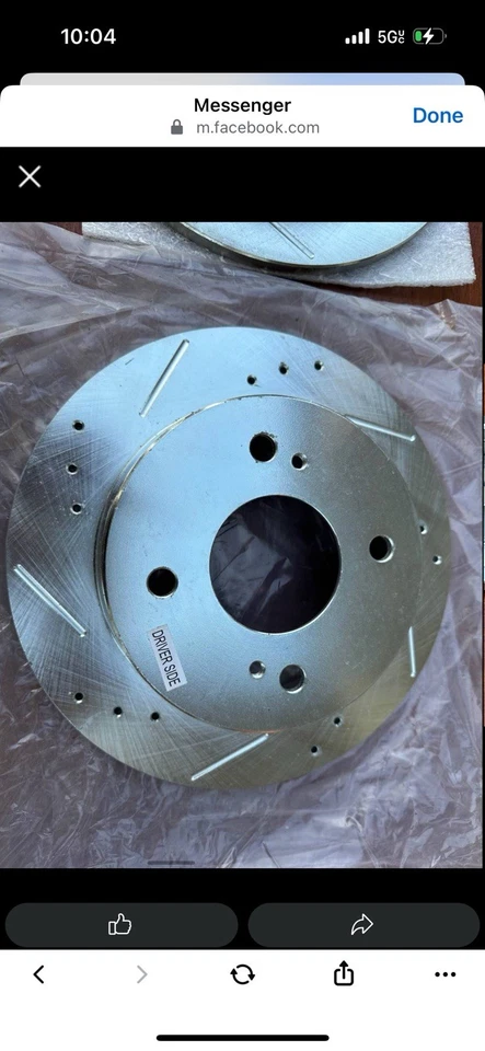 Rotors JBR553XL / JBR553XR Powerstop  Nissan Sentra SE-R / GXE Rear Infiniti G20 - Image 4 of 4