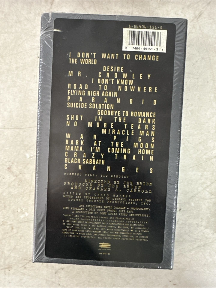 Live & Loud Video by Ozzy Osbourne Special Metal Case (VHS, 1993) Brand New! - Image 2 of 2