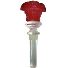 Red Medusa Head 5" Crystal Wine Bottle Stopper Barware Collectable