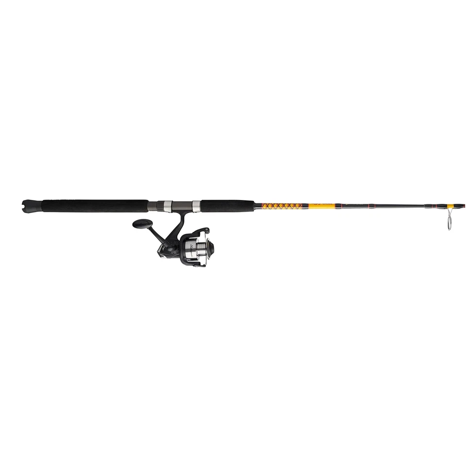 Ugly Stik Bigwater Fishing Rod and Reel Combo 50 Size Medium 2pc Black Red Ye... - Image 3 of 4
