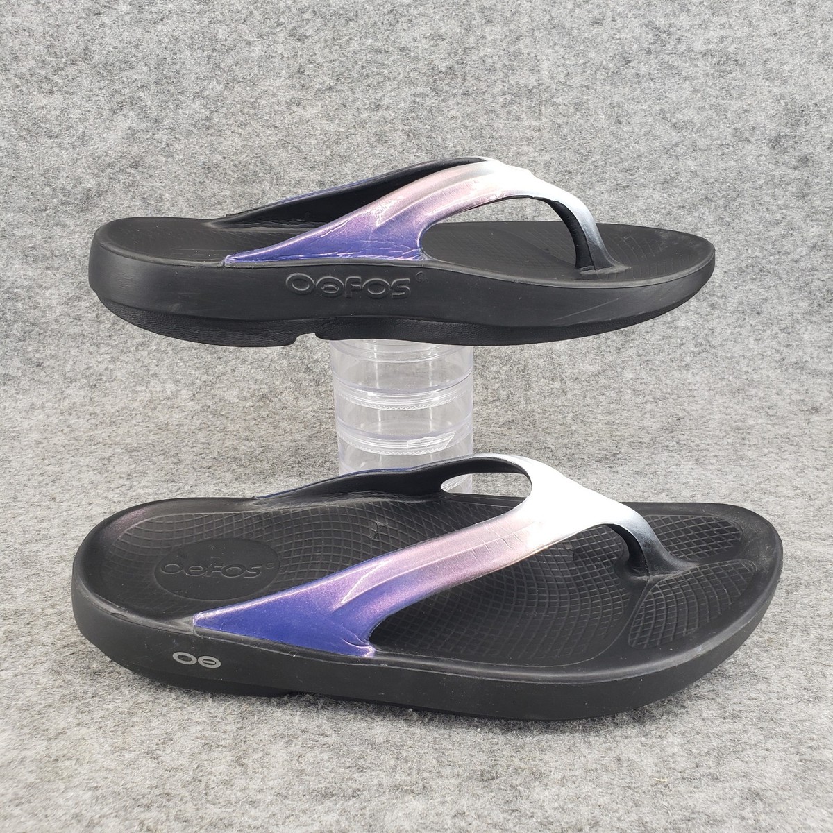 Oofos Womens Oolala Luxe Sandals Purple Calypso Comfort  display picture 2