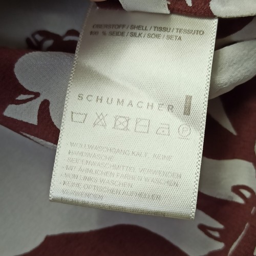 *Defekt Dorothee Schumacher 100% Seide Bluse Gr. 4 weiß braun geblümt transparent Top - Bild 8 von 15