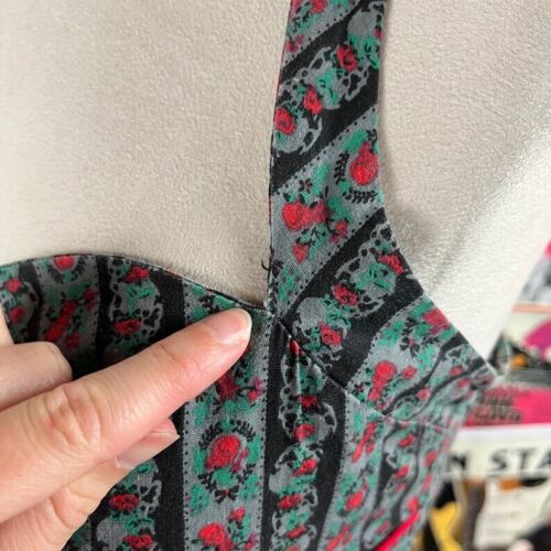 Vintage 90s Morbid Threads Sweetheart Neckholder Pinup Rockabilly Dress XS Whimsigoth - Bild 3 von 10