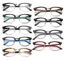 Clear Lens Glasses Classic Retro Horn Rim Men Women Nerd Fashion Eyewear UV 100%