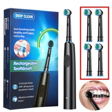 Electric Toothbrush Rotary Rechargeable Electric Toothbrush for Adults Rotating